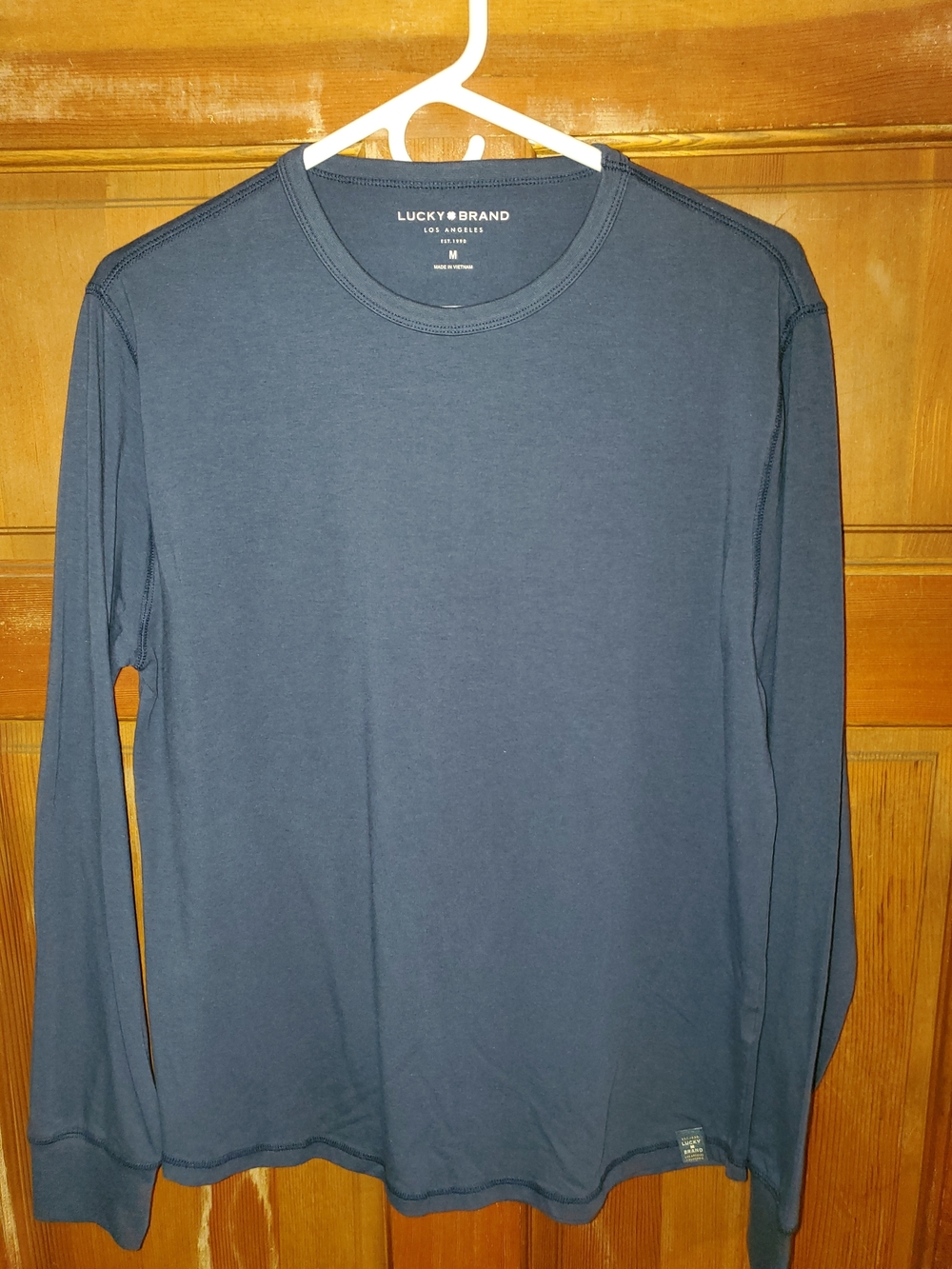 Lucky Brand Men's Long Sleeve Crewneck Shirt - Slate Blue